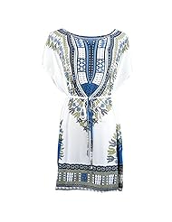 Vintage Summer Floral Print Tie Dye Print Tunic 