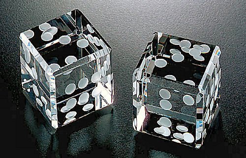 Badash Crystal Pair of Dice 1.5
