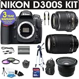 Nikon D300S (IMPORT) Digital Camera + Nikon 18-55mm VR Lens + Nikon 70-300mm Lens + .40x Wide Angle Fisheye Lens + Extra Battery + 3 Year World Wide Warranty