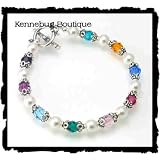 Swarovski Pearl and Crystal Birthstone Bracelet