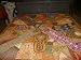 Yellow Golds India Decor Vintage Beaded Moti Bed Throw Sari Tapestry Queen 80"