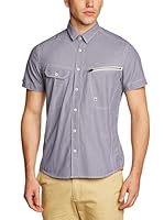 duck and cover Camisa Hombre (Azul Grisáceo)
