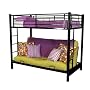 Walker Edison Twin-Over-Futon Bunk Bed, Black