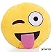 Emoji 32cm Silly Smiley Pillows Emoticon Yellow Round Cushion Pillow Stuffed Plush Soft Toy-crazy smiley