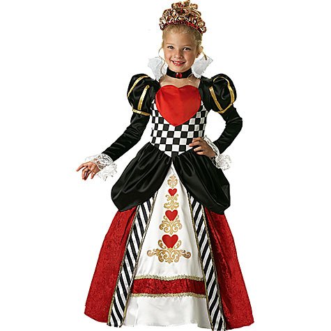 Girls Queen of Hearts Halloween Costume sz Large 10