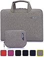 BRINCH&reg; [Grey] Deluxe Universal Fabric Portable thin Light Durable Waterproof Anti-tear 13 - 13.3 inch Laptop Pouch Sleeve Case Bag / Carrying Handbag Briefcase / Laptop Messenger Bag, Utra Protective with Soft White Foam for All 13 - 13.3 inch Tablet / Ultrabook / Notebook Laptop Computers(Apple Macbook / Chromebook / Acer / Asus / Dell / Fujitsu / Lenovo / HP / Samsung / Sony / Toshiba),Fashion Design of Front Pocket,Two Back Pockets,Middle Main Pocket,With Handles and Accessory Bag