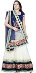 White & Blue Net Saree