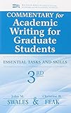 Commentary for Academic writing for graduate students : essential tasks and skills