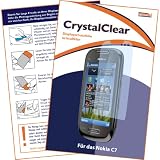 mumbi Displayschutzfolie Nokia C7 C7-00 "CrystalClear" - Displayschutz Nokia C 7 unsichtbar! OHNE Klebstoff! EXTREM Kratzfest!