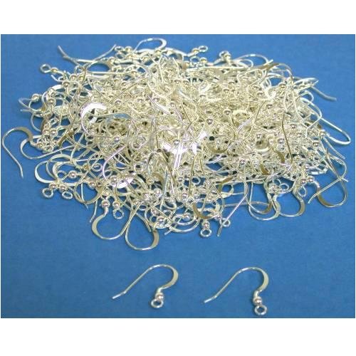 300 Earwire Fishhook Earrings Sterling w Ball 21 Gauge