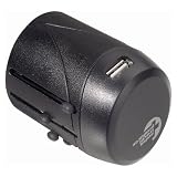 Swiss Travel MPC-N1 World Travel Adaptor with USB Charger - Black