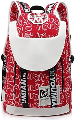 YOUMIAN Young Men's Fashion Sporting Bag Red-White