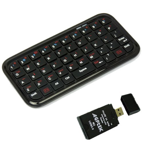 49-Key Bluetooth Wireless Mini Keyboard for Apple iPad - iPad 2 - Wifi 3G - PC - iMac - iPhone 4 - PS3 - PDA and Smart Mobile Phones - w AGPtek USB All in one card reader product image