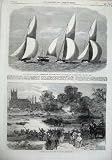 London Yacht Club Niobe Sphinx 1866 Hampton Races Ferry