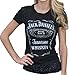 Jack Daniels Women's Daniel's Burnout Short Sleeve Tee Black Large