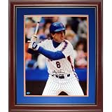 Gary Carter Autographed New York Mets Deluxe Framed 16x20 Photo w/ "86 W.S. Champs"