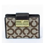NEW AUTHENTIC COACH KRISTIN OP ART MEDIUM WALLET 