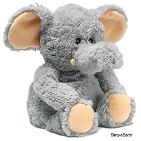 Microwavable Herbal Elephant. Safe alternative to a hot water bottle.