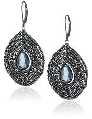 Dana Kellin "Indigo Mix" Richly Textured LBT Tear Drop Earrings