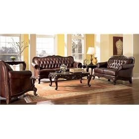 Victoria Leather Sofa and Love Seat & Chair