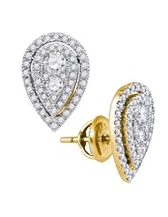 0.73ctw Pear Shape Diamond Stud Earrings