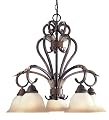 World Imports Lighting 2635-24 Olympus Tradition 5-Light Chandelier, Crackled Bronze with Silver