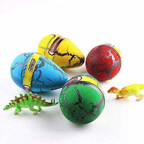Greatlillian Super Large Fissured Eggs Growing Hatching Dinosaur Easter Eggs Pet Birthday Gift Present for Kids Children Random Color
