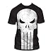 Search : Marvel Comics - Mens The Punisher Oversized Logo Big Print Subway T-Shirt In Black