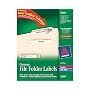Avery� Orange File Folder Labels for Laser and Inkjet Printers with  TrueBlock Technology, 2/3 inches x 3-7/16 inches, Pack of 750 (5166)