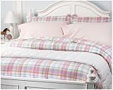 Pinzon 160-Gram Yarn-Dyed Flannel Full/Queen Duvet Cover, Pink Plaid