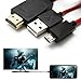 Generic Samsung 6.5 Feet MHL Micro USB to HDMI 1080P HDTV Cable Adapter for Samsung Galaxy S5 Red