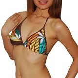 Body Glove Womens Printed Beauty Soft Cup Wireless Bra / Surf & Swim Bikini Top - Quick Dry