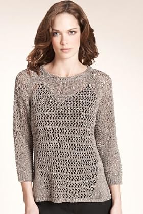 Autograph 3-4 Sleeve Metallic Tape Knit Jumper