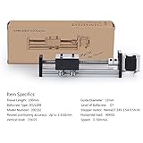 Konmison Linear Stage Actuator Table 100mm Travel Length Linear Moudle for DIY CNC Router Machine Tool X Y Z Axies
