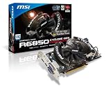 MSI Radeon HD 6850 1 GB DDR5 2DVI/ HDMI/DisplayPort PCI-Express Video Card, R6850 CYCLONE PE/OC