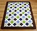 Boutique Blue Brown Diamond 13PCS CRIB BEDDING SET