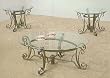 3 Piece Occasional Table Set with Glass Tops By Coaster Furniture