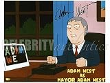 Adam West Autographed Family Guy 8x10 Mayor West Photo
