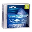 TDK DVD+R85AS5 2.4X Double Layer Write-Once DVD+R