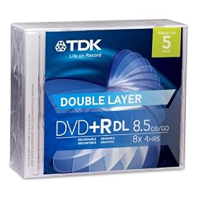 TDK DVD+R85S5 Dual Layer DVD