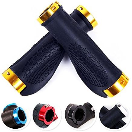 Pooqdo Double Lock on Locking Bicycle Handlebar Grips Cycle Bicycle Mountain Bike BMX Floding