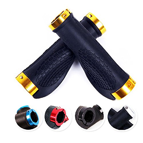 Pooqdo Double Lock on Locking Bicycle Handlebar Grips Cycle Bicycle Mountain Bike BMX Floding