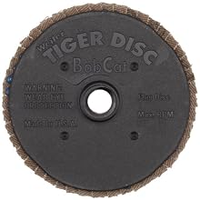 Weiler 50903 BobCat 3" Diameter, 40 Grit, Zirconium, Plastic Backing, Type 29 Specialty Abrasive Flap Mini Disc