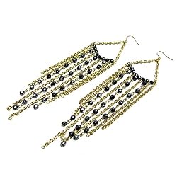 Gold Tassel Drop Earrings Fashion Jewelry