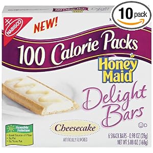 100 Calorie Packs Honey Maid Delight Bars, Cheesecake, 6-Count Bars (Pack of 10) by 100 Calorie Packs