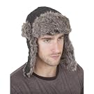 Unisex Mens/Womens Knitted Faux Fur Thermal Trapper Ski/Winter Hat with Lining