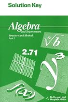 Algebra and Trigonometry Book 2 Solution Key: Structure and Method