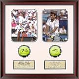 Steffi Graf & Andre Agassi Autographed Tennis Ball with Photo Shadowbox