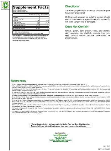 Purified Phos-choline - 100 Softgels ● Phospholipid Complex with 4:1 Ratio of Omega 6 to Omega 3 ● Pharmaceutical Grade