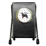 Bernese Mountain Dog Pen Holder Desk Clock